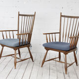 Set of 2 1950s toboggan bar chairs