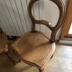 Set of 2 Louis Philippe chairs wood and cannage