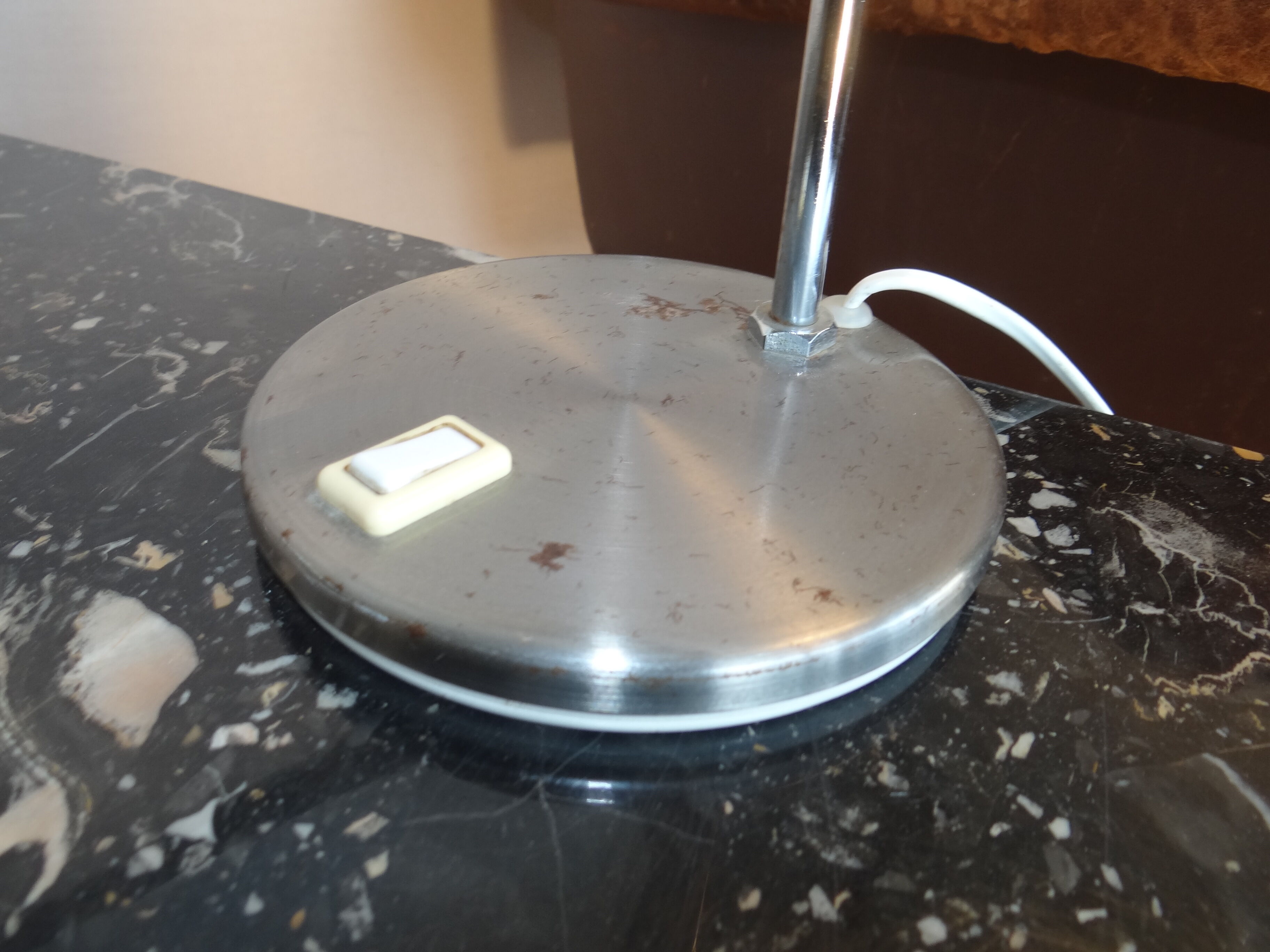 Eye ball lamp, 1970 aluminum