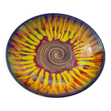Hand-painted Saint Clément deep dish, diameter 36 cm