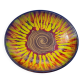 Hand-painted Saint Clément deep dish, diameter 36 cm