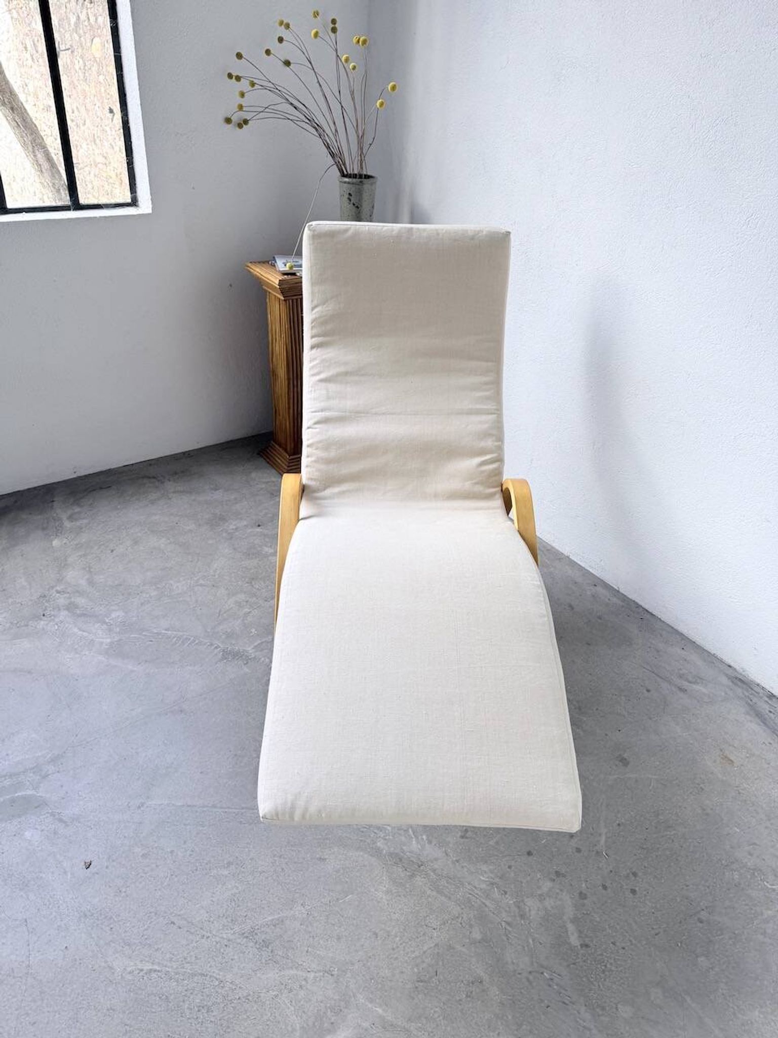 Ikea vintage Kim Samson curved beech wood deck chair