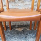 Maison Regain chairs in elm and leather
