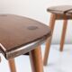 Pair of wooden stools by Pierre Gautier Delaye, France, 1960s