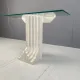 Table console en travertin vintage dans le style de Carlo Scarpa, années 1970.