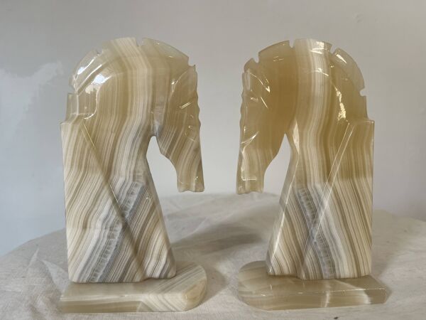 paire de serres livres tête de cheval 1970