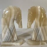 paire de serres livres tête de cheval 1970