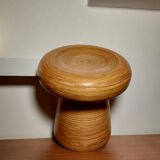 Vintage bamboo stool 1980