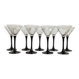 Set of 9 martini glasses