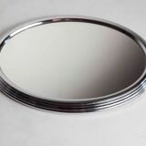 Oval mirror top 1950 silver