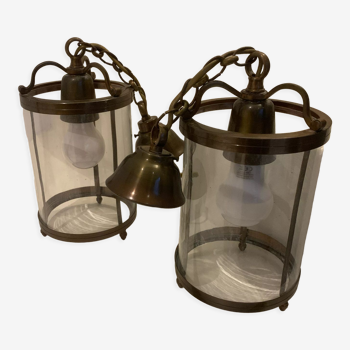 Twin ceiling lamps