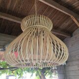 Natural rattan pendant light
