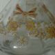 Glass carafe with enamel, enamelled fat, Art Nouveau period.