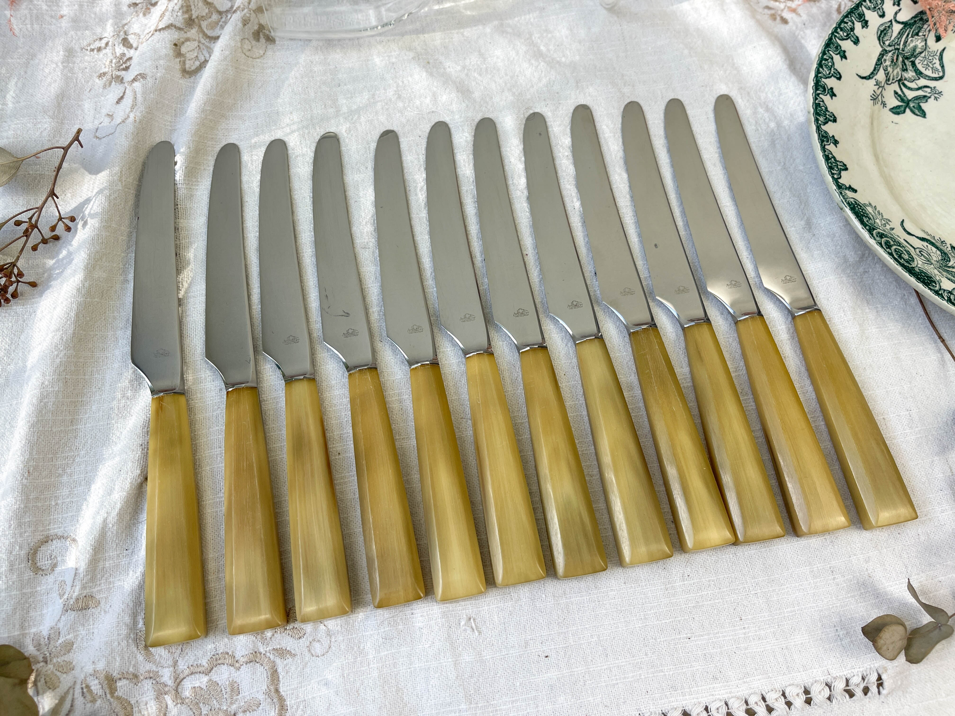 12 vintage nogent knives