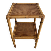 Étagère en bambou et rotin vintage