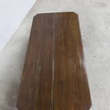 1960s Brutalist style rectangular coffee table with cut corners