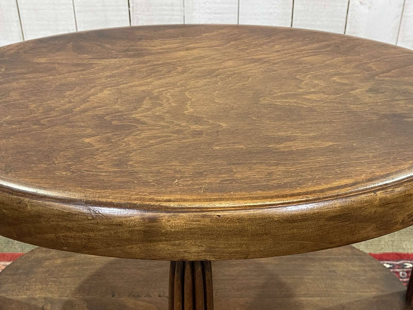 1930s Art Deco beech pedestal table