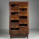 Antique archive cabinet with roller doors
