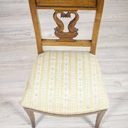 Set of 2 Ash Chairs in White Upholstery, 1950s