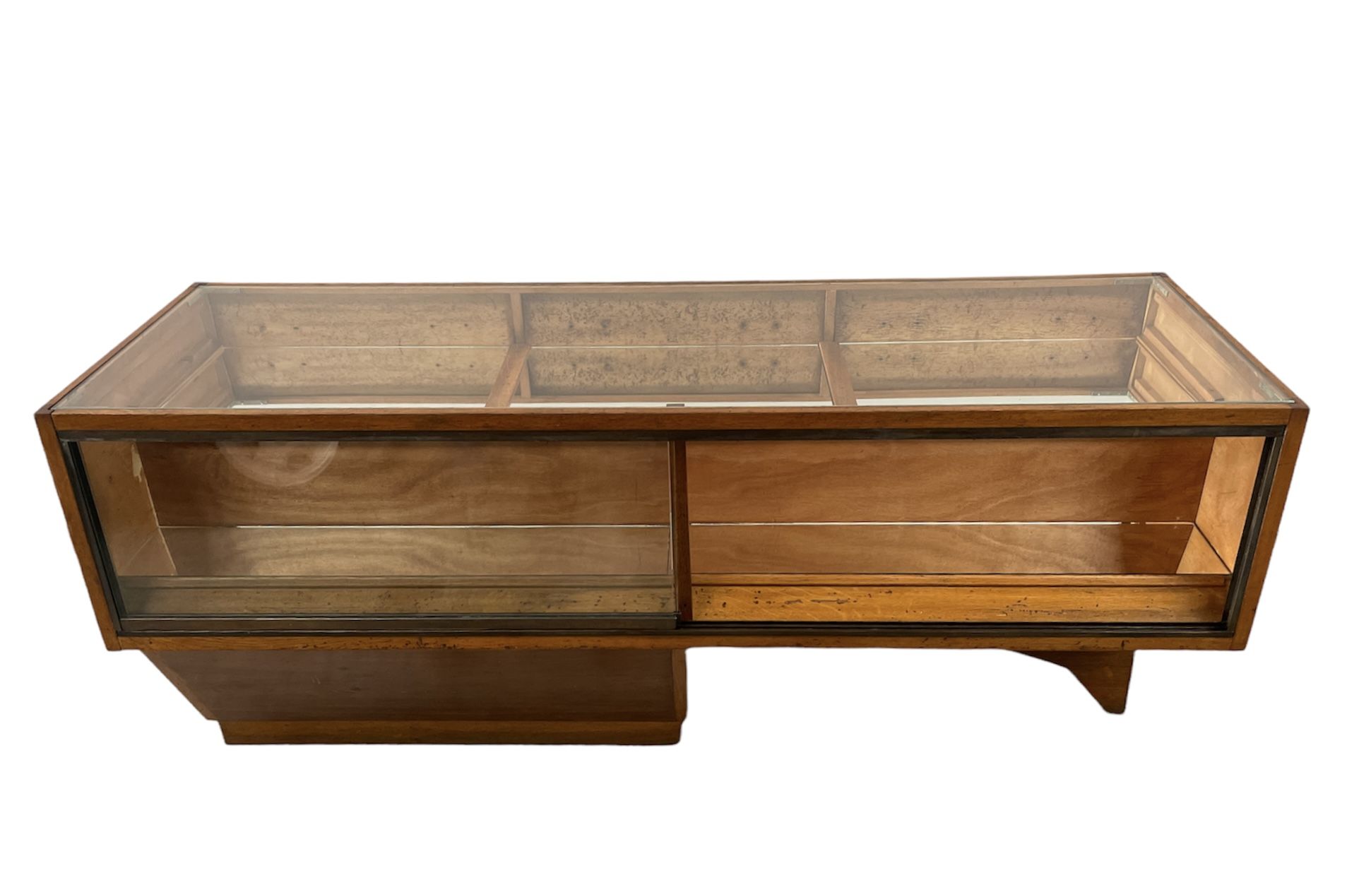 2 Showcases furniture of loom with drawers oak wood jewelry Art Deco 1930' compass feet