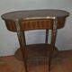 Kidney-shaped side table in Louis XVI style with marquetry.