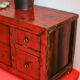 Chinese antique low cabinet 4 drawers + 2 doors