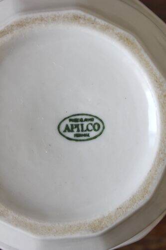 2 tasses blanches en porcelaine Apilco vintage bistrot parisien