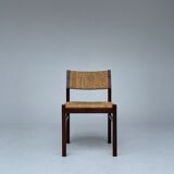 Martin Visser set of six "SE82" wenge and rush dining chairs