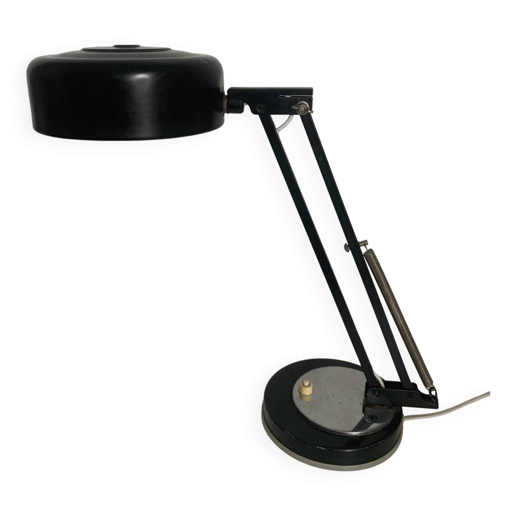 Vintage 1950s industrial black desk lamp - 35 cm