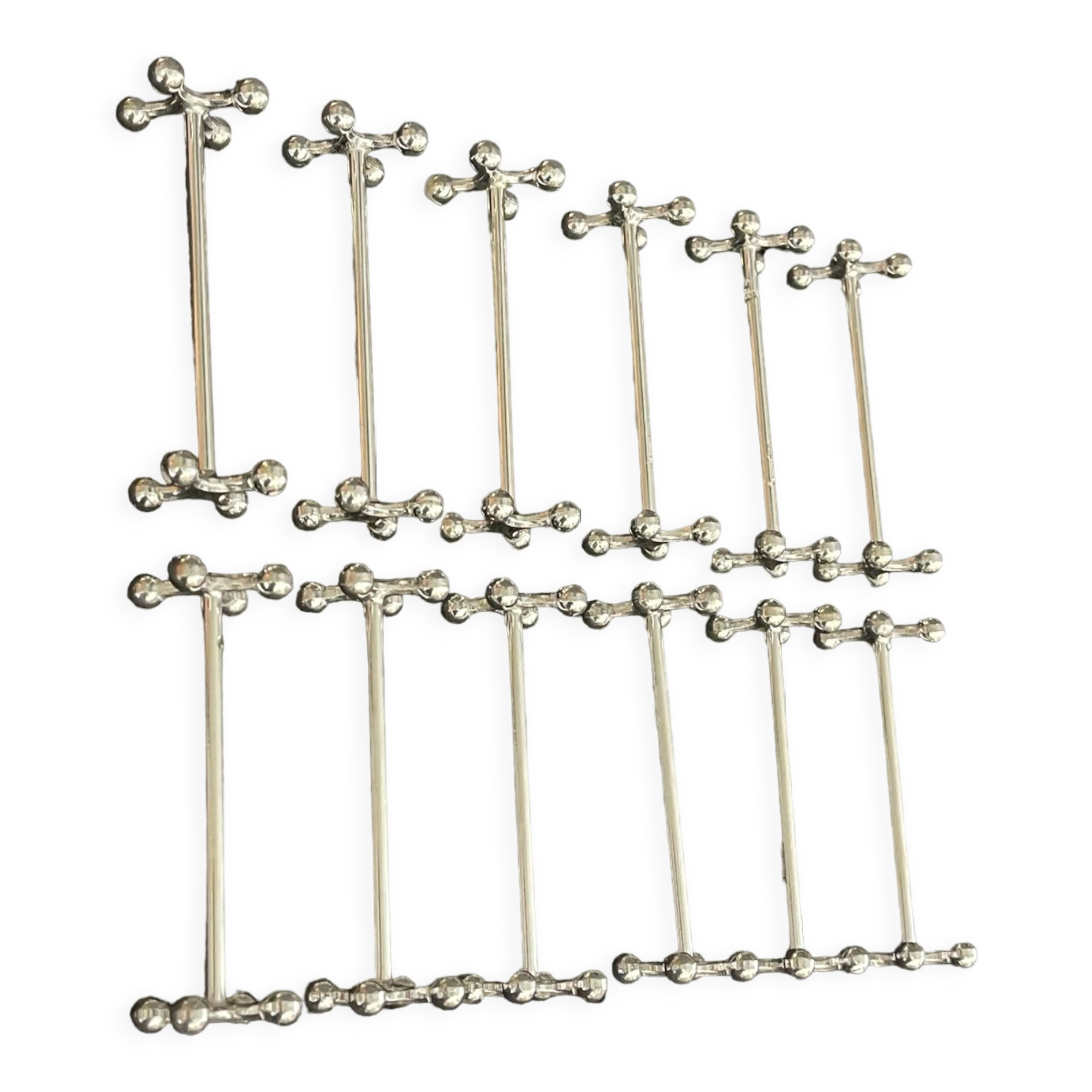 Christofle 12 holder knives balls model atomium very good condition ref CH10PC