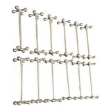 Christofle 12 holder knives balls model atomium very good condition ref CH10PC