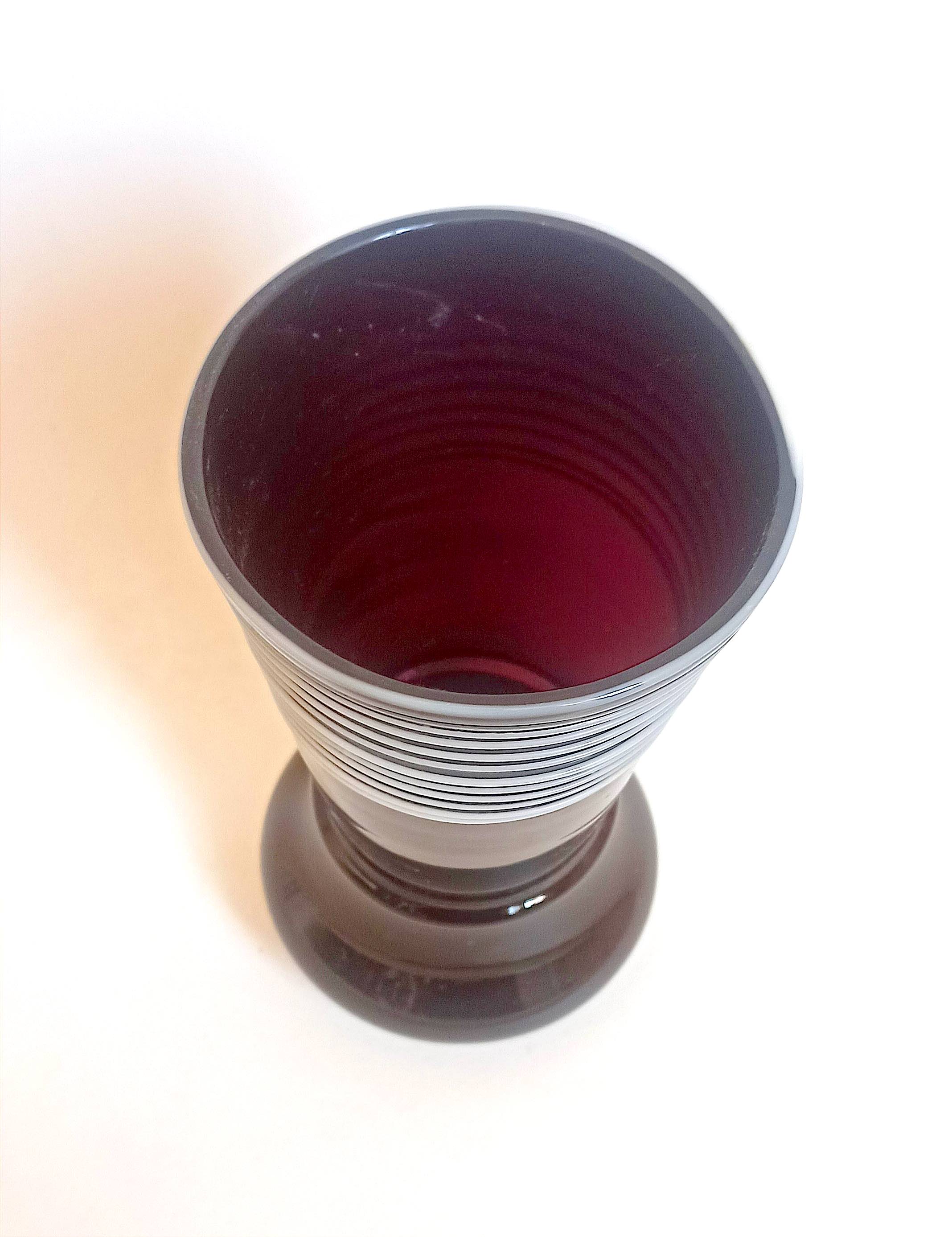 Garnet glass vase 60s