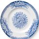 Set of 6 plates Terre de fer St Amand & Hamage, Jardinière blue model.