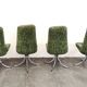 4 vintage chrome foot chairs