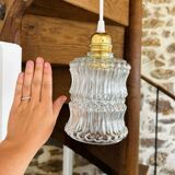 Modern vintage glass globe pendant light