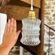Modern vintage glass globe pendant light