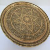 Art top oriental work solid brass vintage diameter 44 cm