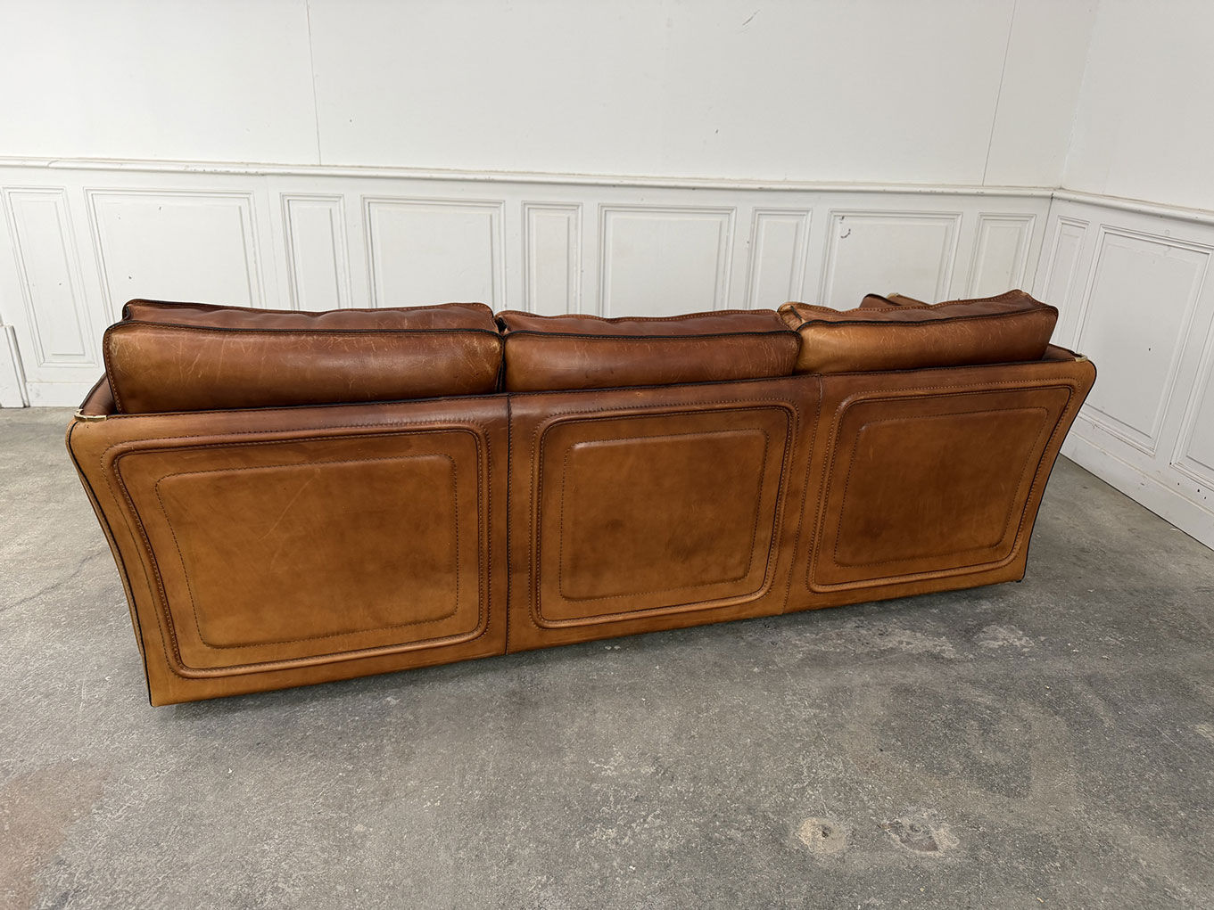 1980 leather cowhide sofa