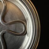 Pair of art deco coasters Christofle, Luc Lanel, Undulations model