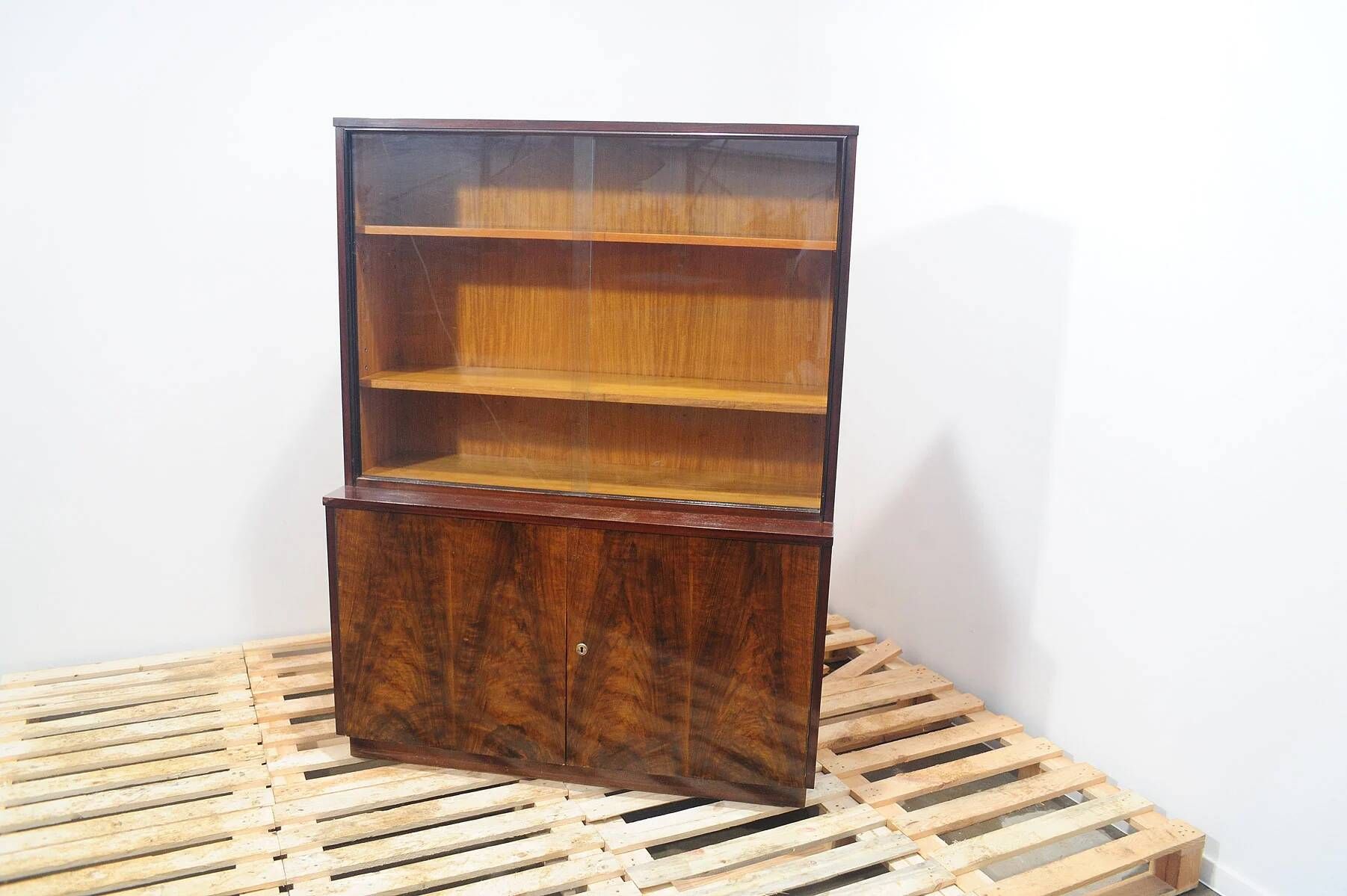 Mid-century modern bookcase by Setona, 1950s Czechoslovakia