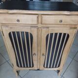 Petit buffet à hauteur d’appui de style louis XV 2 portes 2 tiroirs