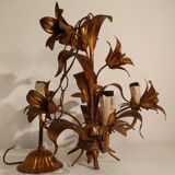 Lustre laiton fleurs