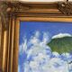 Old oil painting canvas reproduction woman with parasol monet 80x70 signed