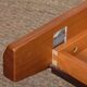 Pair of elm bedside tables, French work from the 1980s.