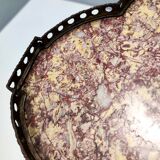 Ebonized Beech Gueridon with a Broccatello Marble Top, Italy