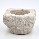 Brutalist mortar carved from stone, 19th century.