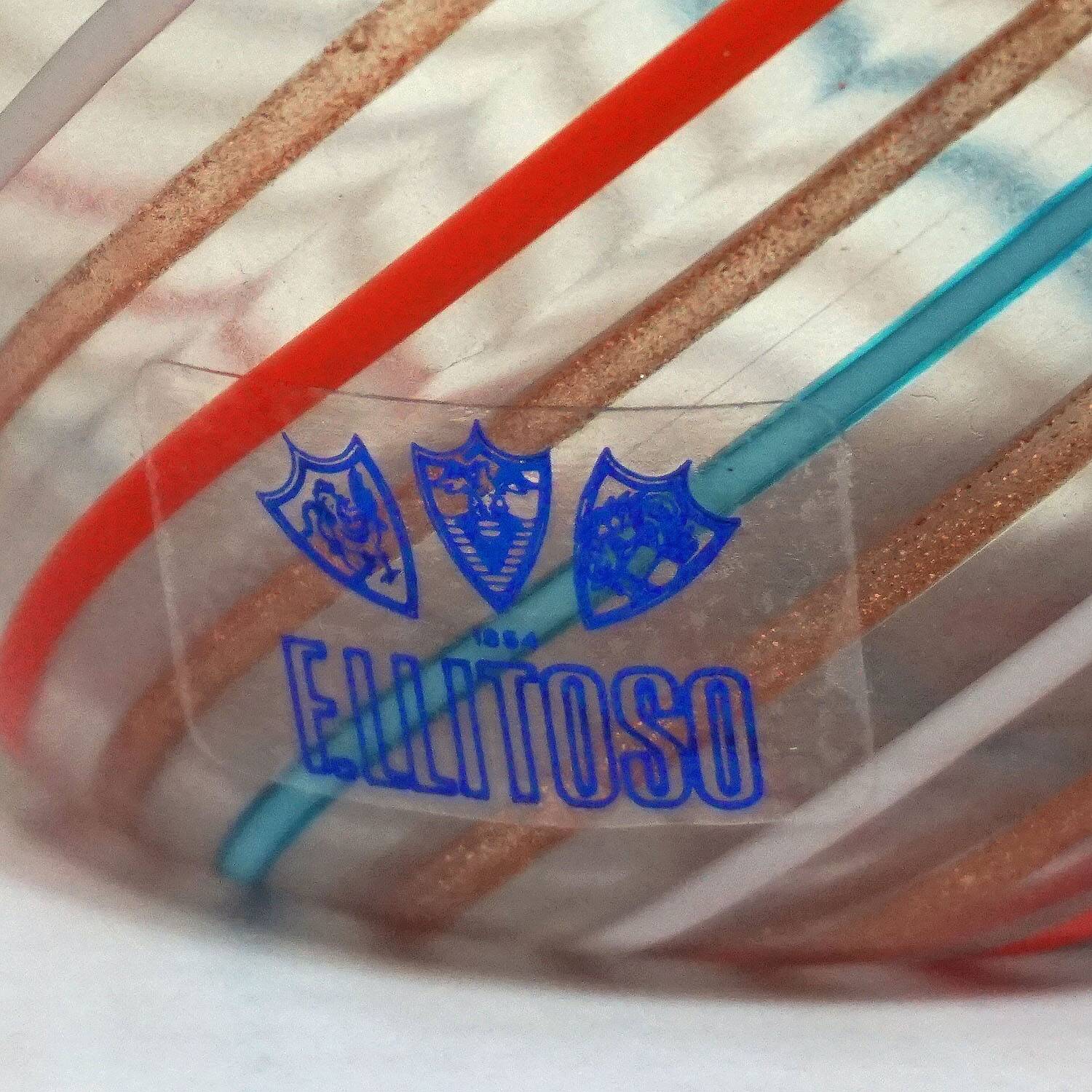 Multicoloured cane vase by Fratelli Toso, Murano, Italy, circa 1965.