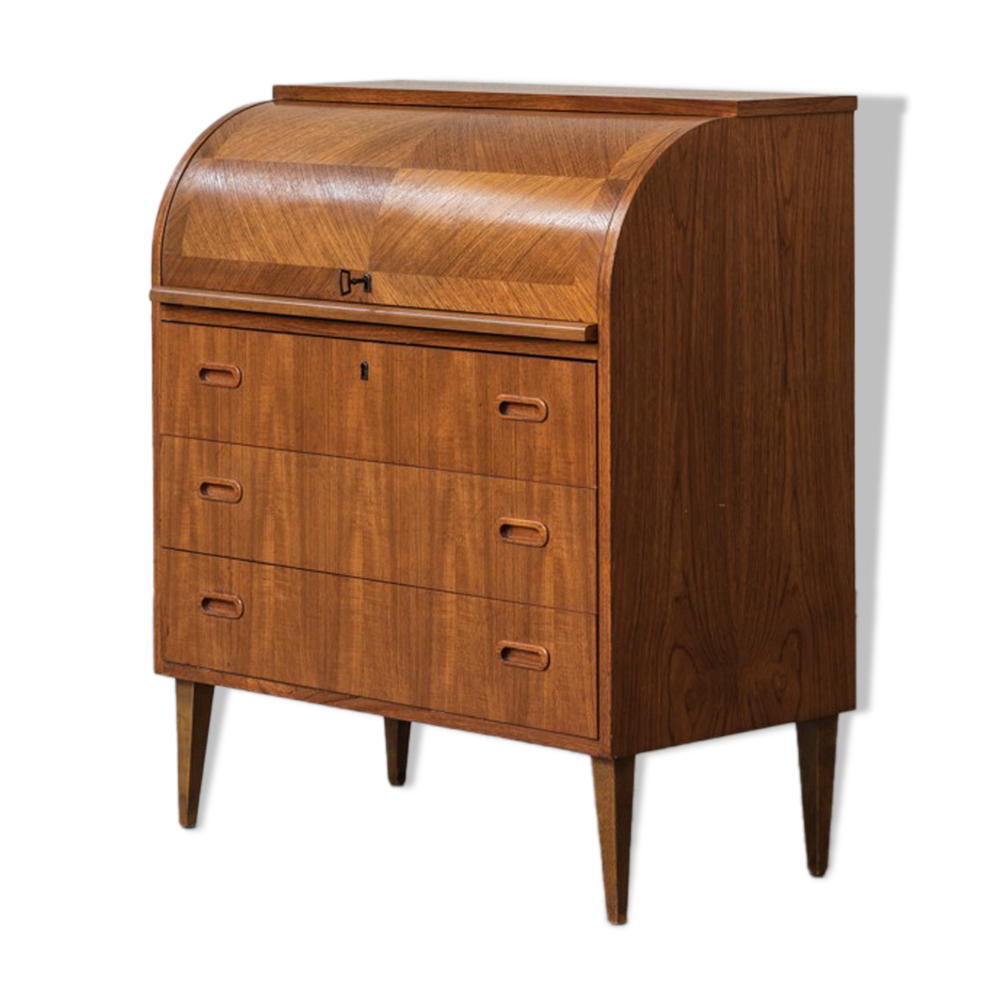 Rolltop secretary in mahogany by Egon Ostergaard, Sweden 1960’s