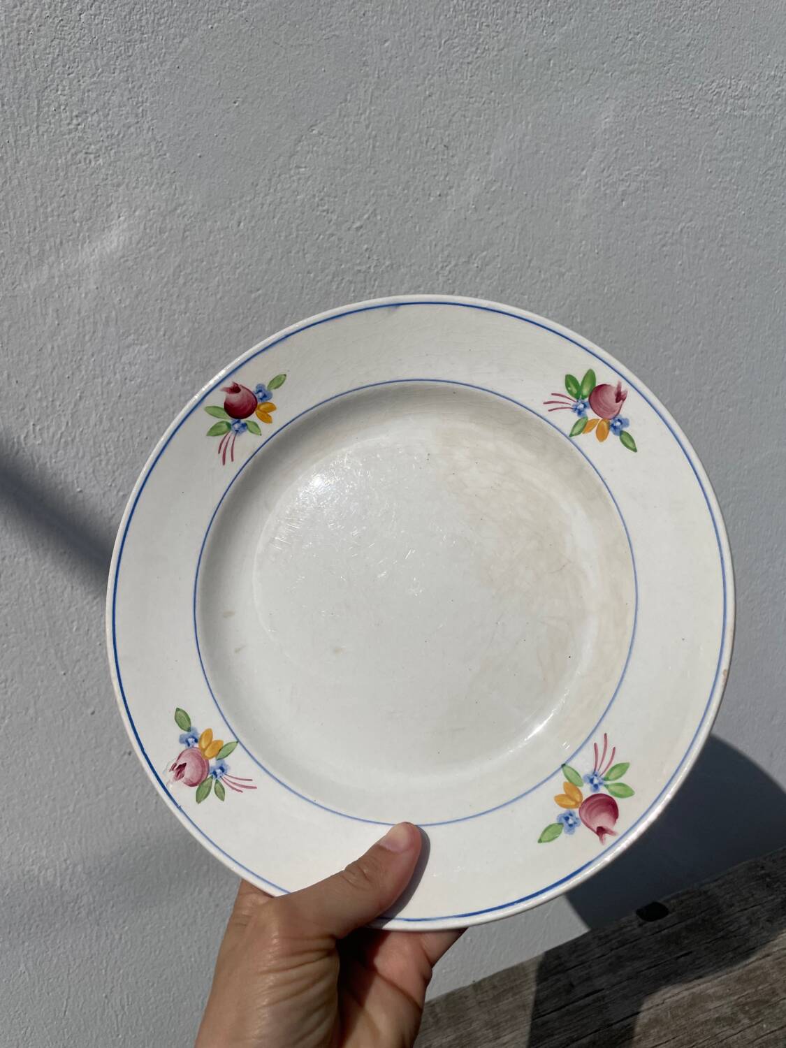 4 Gien floral flat plates