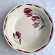 Antique shallow dish Badonviller tulip decoration